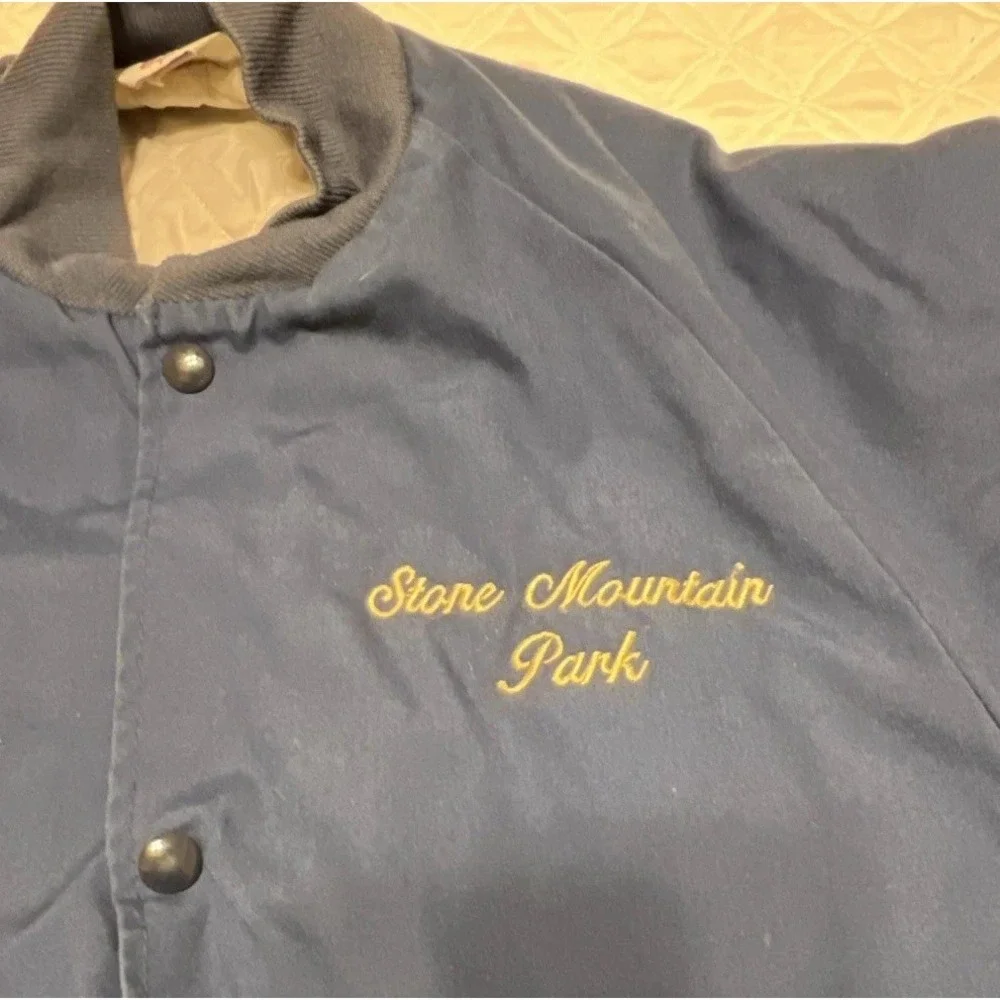 Vtg Stone Mountain Jacket  Workwear Mens Large Blue Coat 90s GA Georgia